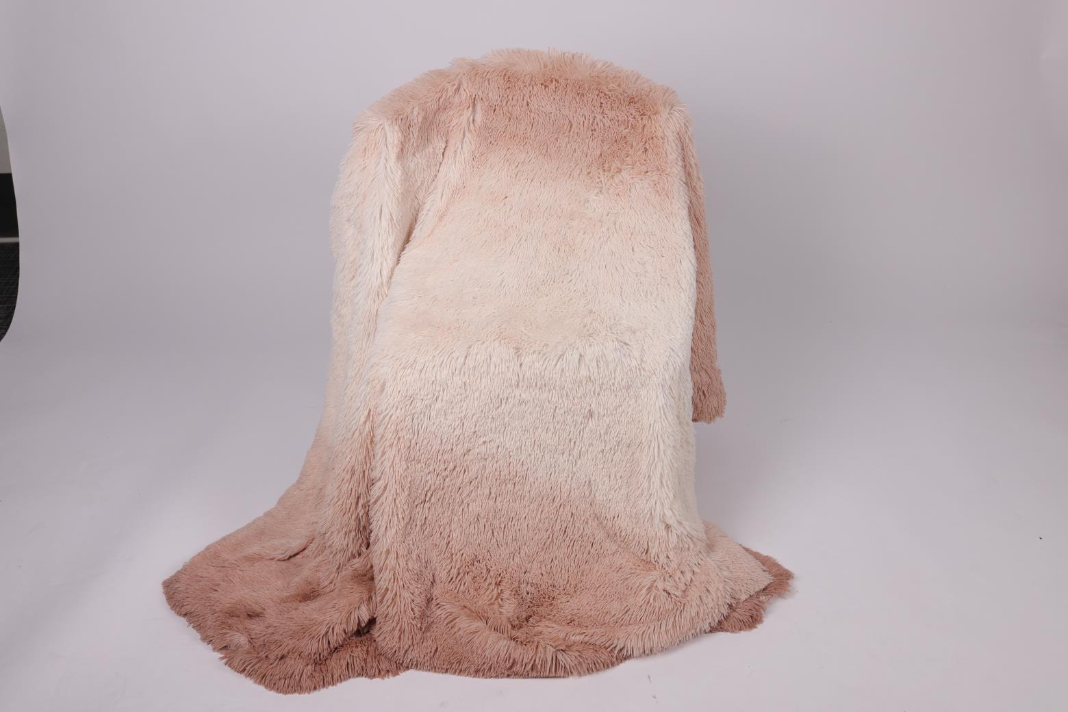 PV long plush fleece with super-soft velvet double layer blanket