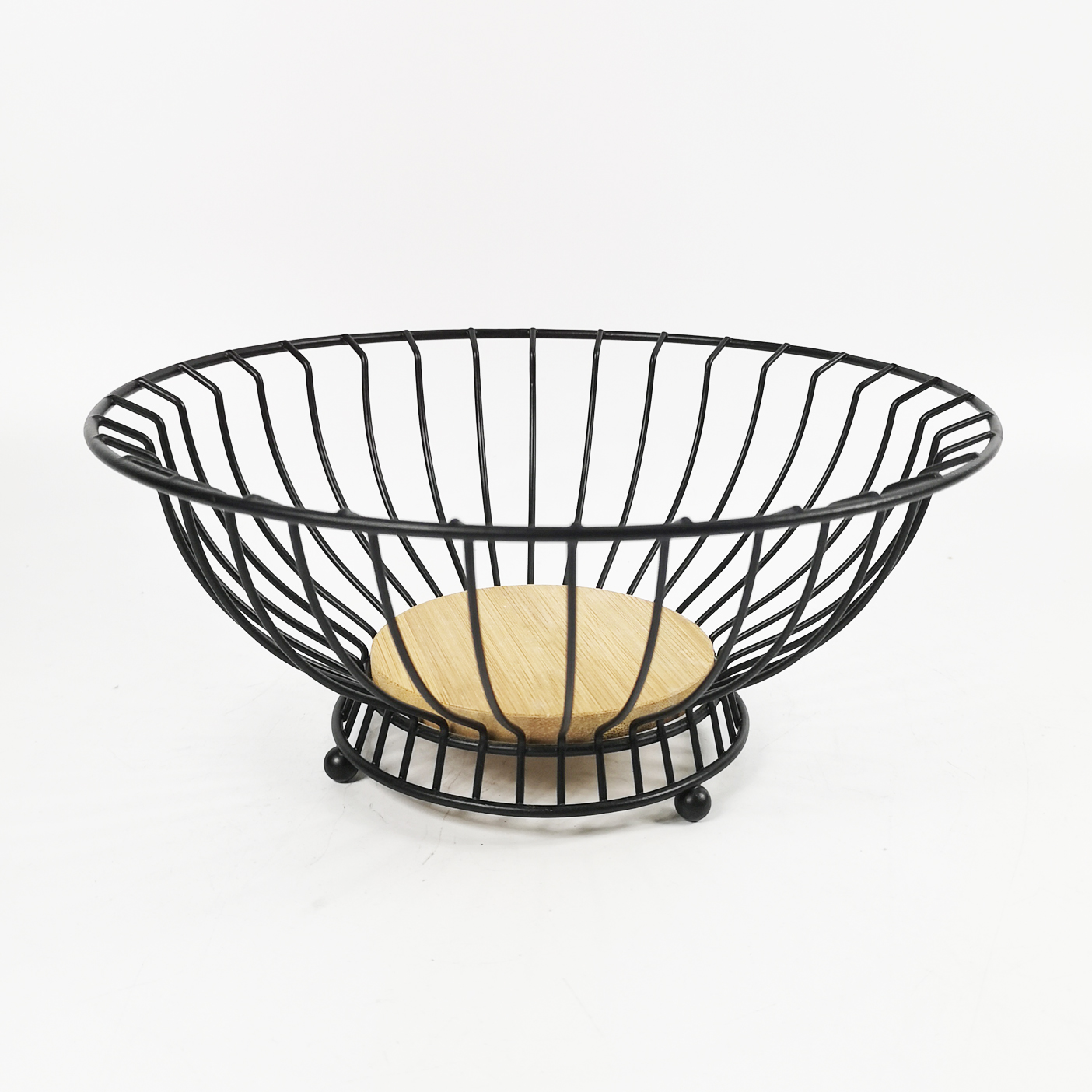 Fruit basket with bamboo base