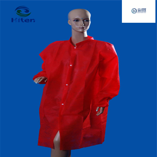 SMS Lab coat with double vertical collar and four buttons