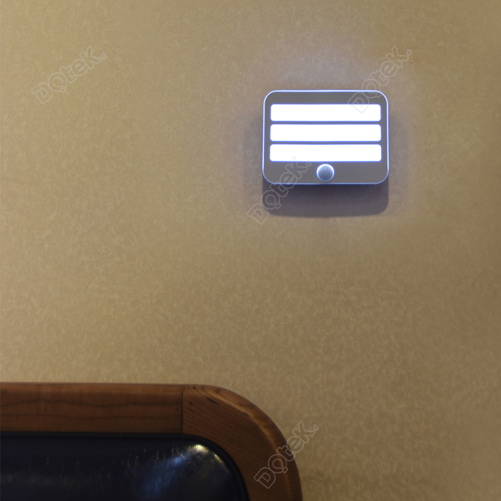 电池壁灯PIR人体感应LED小夜灯条形光效