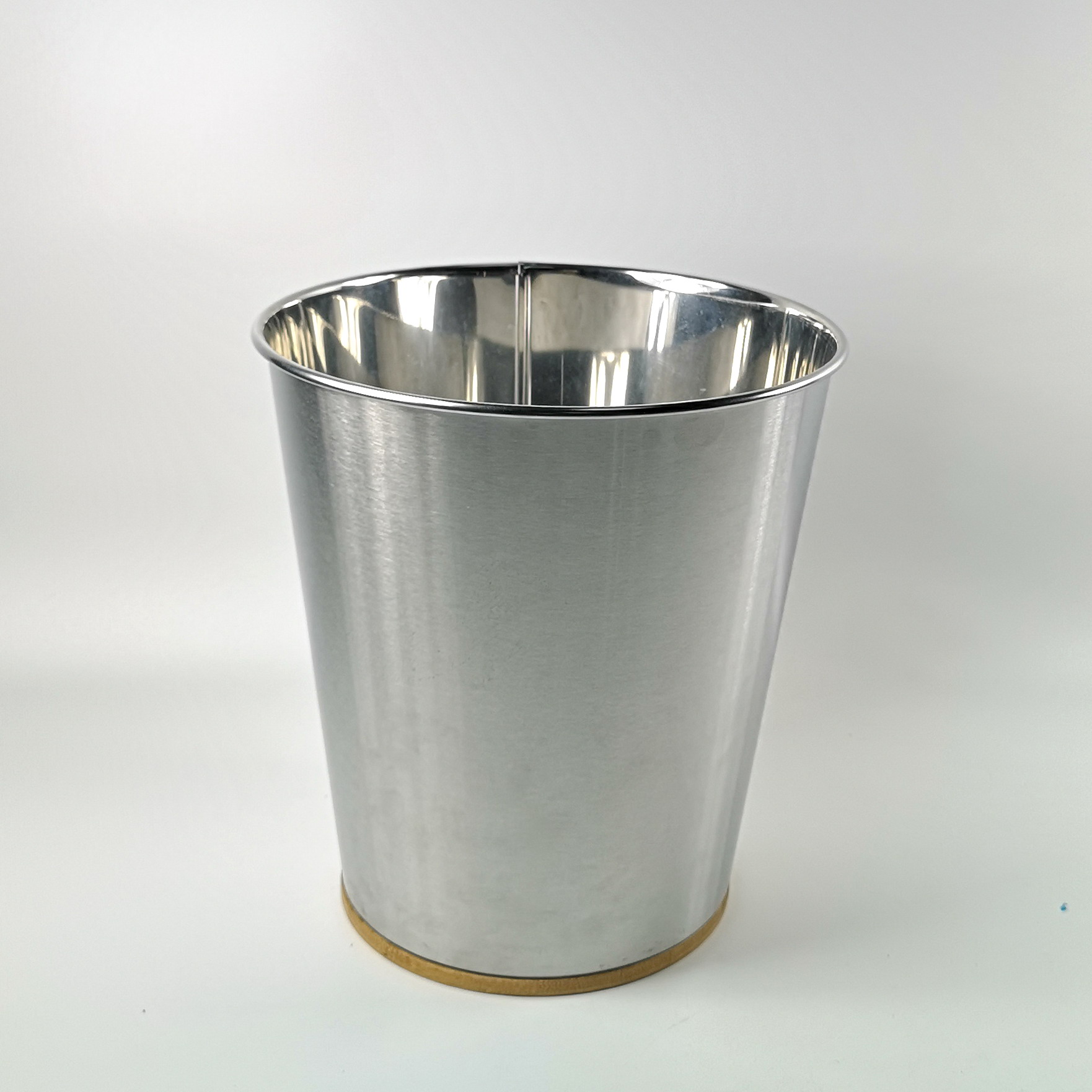 8L bamboo base waste bin