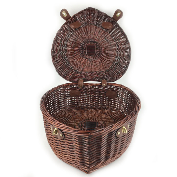 empty wicker hamper basket, willow hamper basket