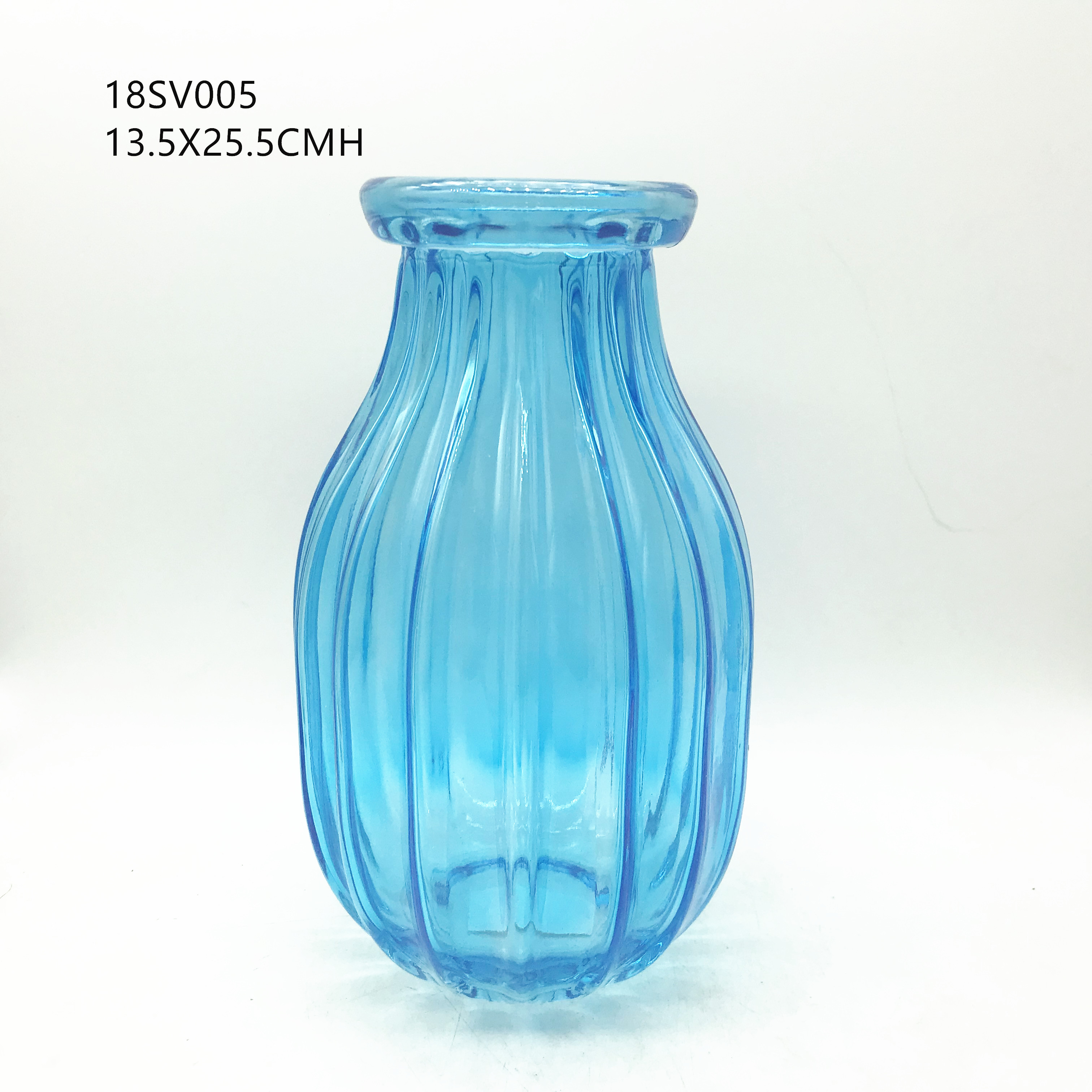 Glass vase for flower, decorative vase, Colored Transparent Glass vase