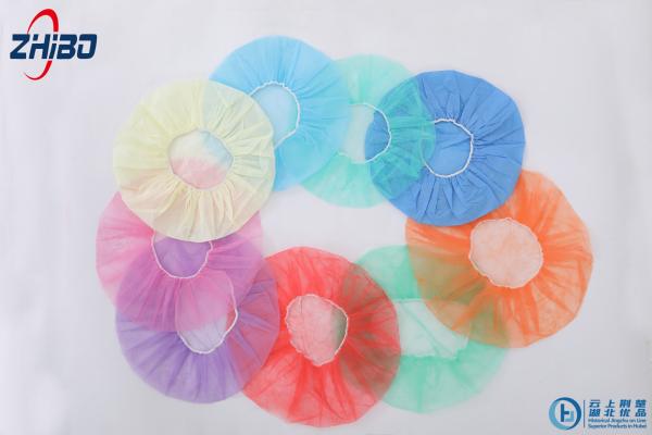 Disposable multicolor non-woven bouffant cap