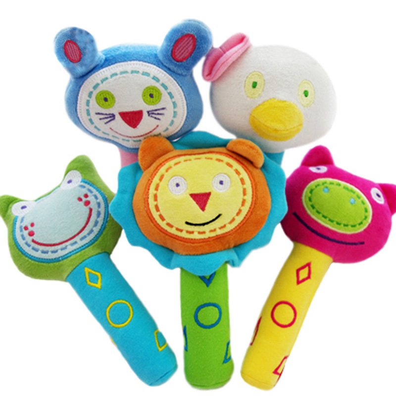 plush toy rattle baby toys of rabbit,chick,doggy,eleghant,monkey,bear,doggy of options,different colors available,
