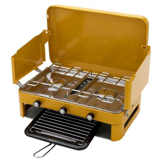 Gas grill with stove