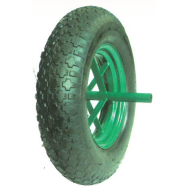 350-8 Rubber Wheelbarrow Whel With Steel Rim