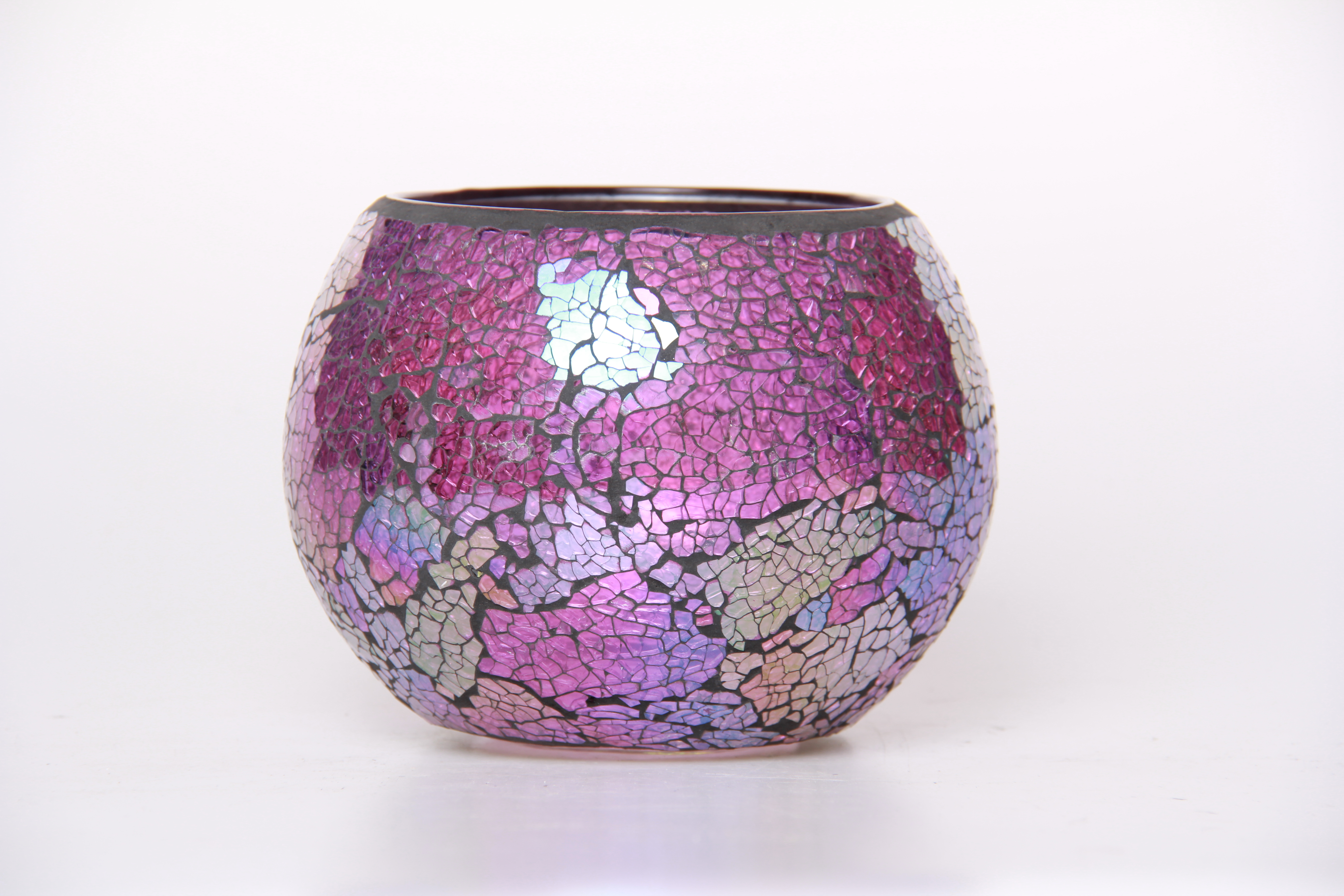 Big Mosaic Glass Candle Holder