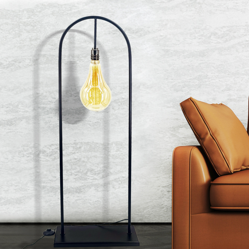 Modern Black Floor Lamp with Metal Iron for Lounge