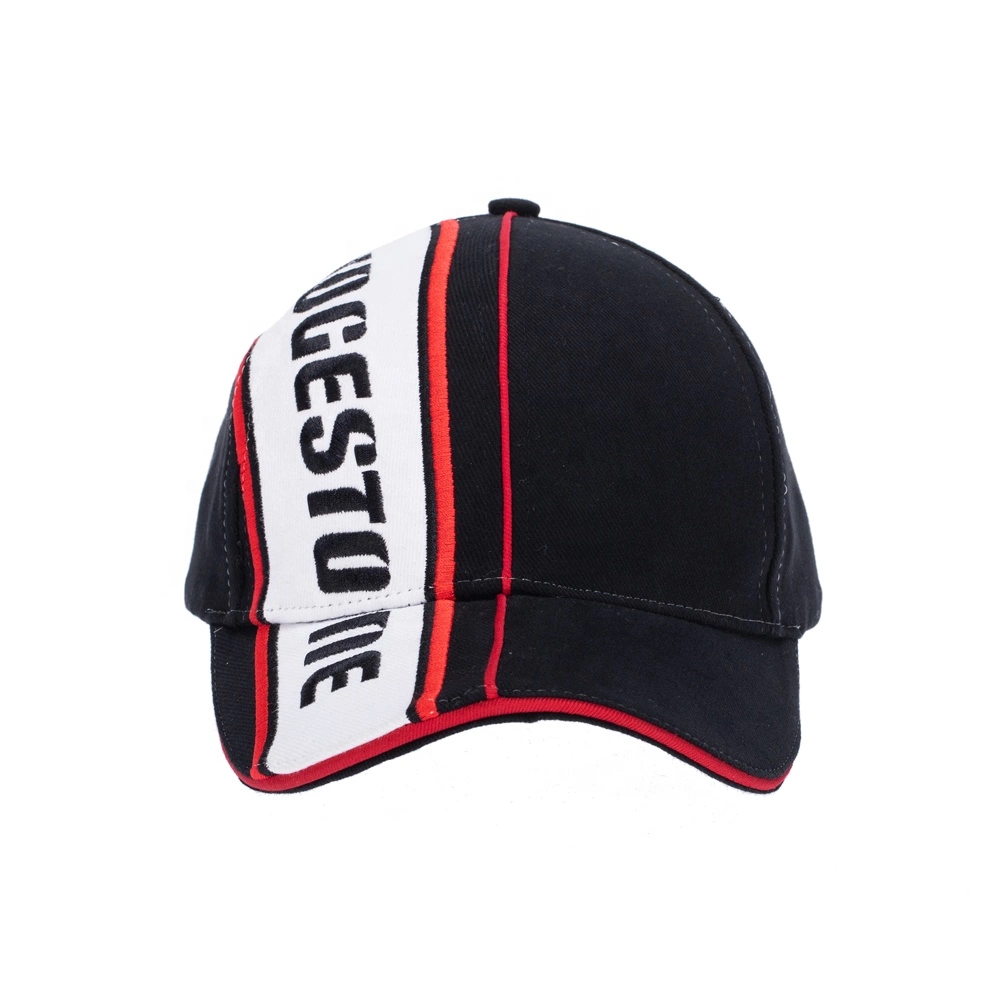 New design sports caps 6 panel baseball caps with embroidery and sandwich trim