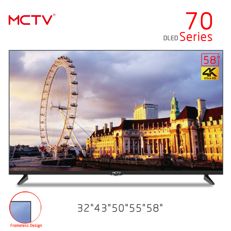 DLED 70/C1 //No borders/Frameless Design58inchLCD TV UHD