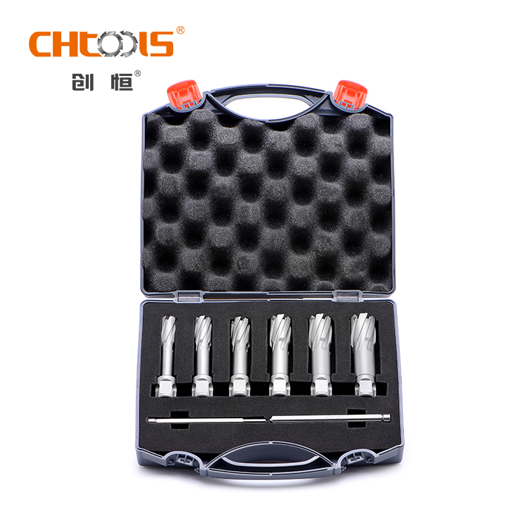 12-22mm 6pcs Carbide tipped annular cutter (core drill) with weldon shank for metal drilling