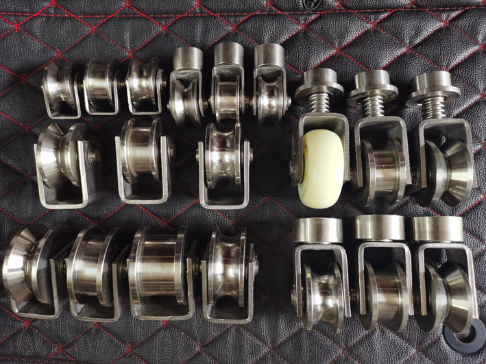 Rong Rolling brand,stainless steel sliding gate roller with V/U/H groove.