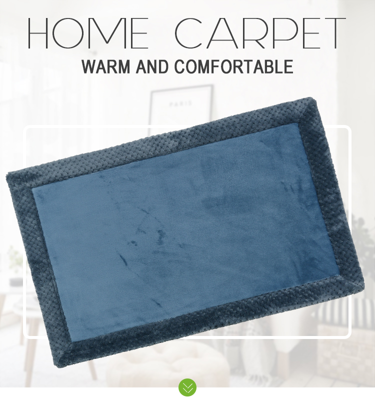 Flannel jacquard memory foam bath mat