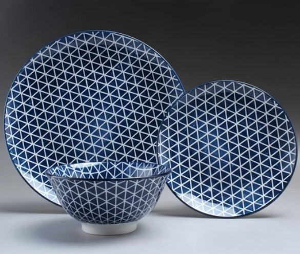 Pad Printing 18pcs Porcelain Dinner Set
