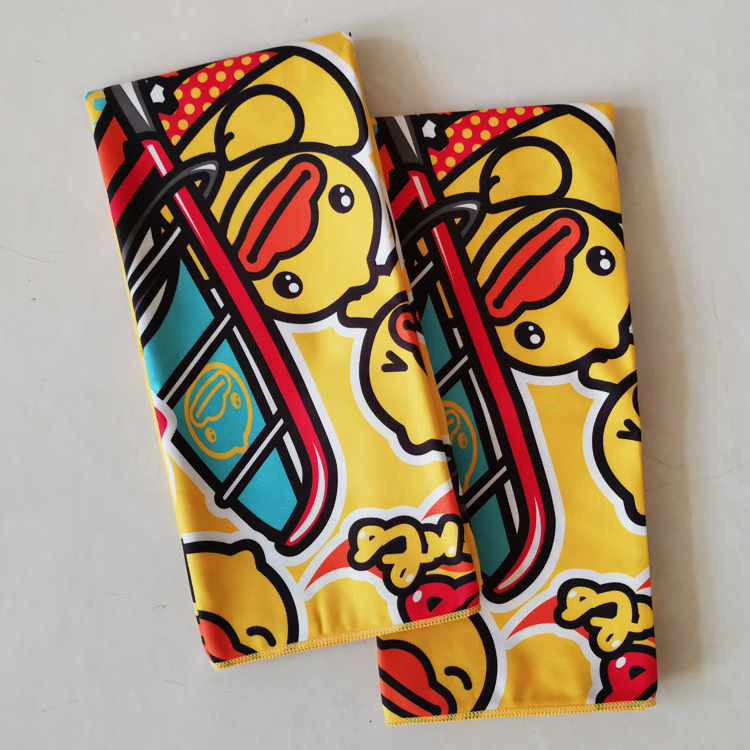 digital printing microfiber suede beach towel