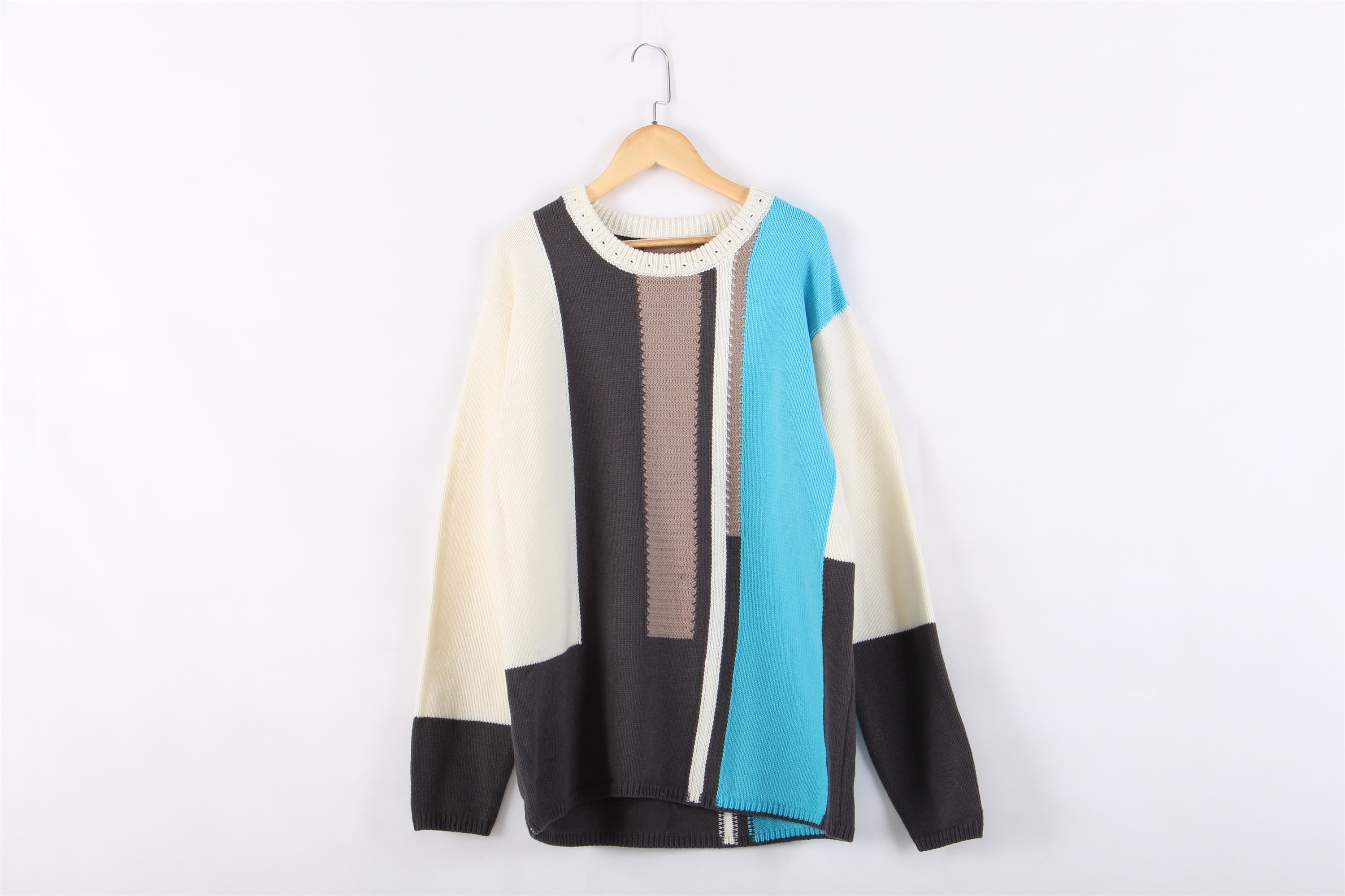 Men Knitted Mulit-Color Pullover