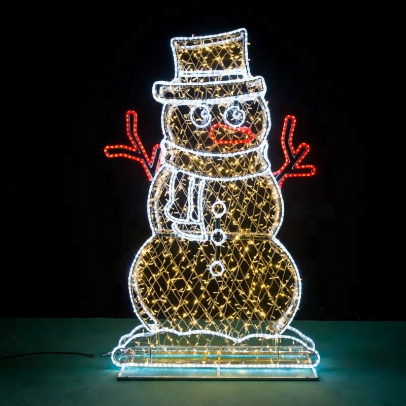 LED 2D雪人造型灯