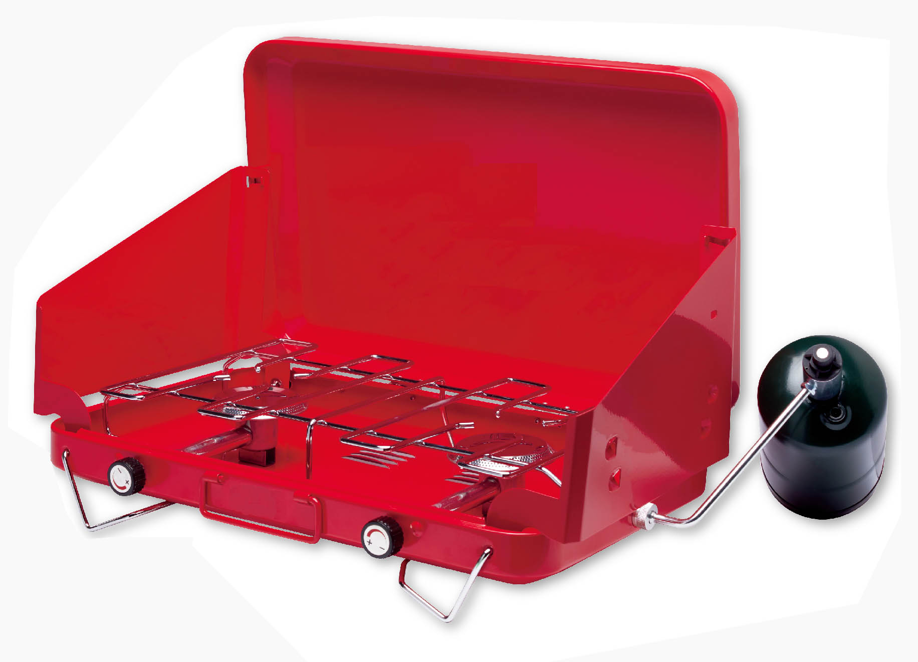 Gas stove in two burner