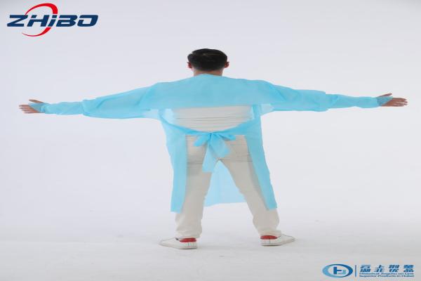 Disposable CPE plastic gown sleeved apron