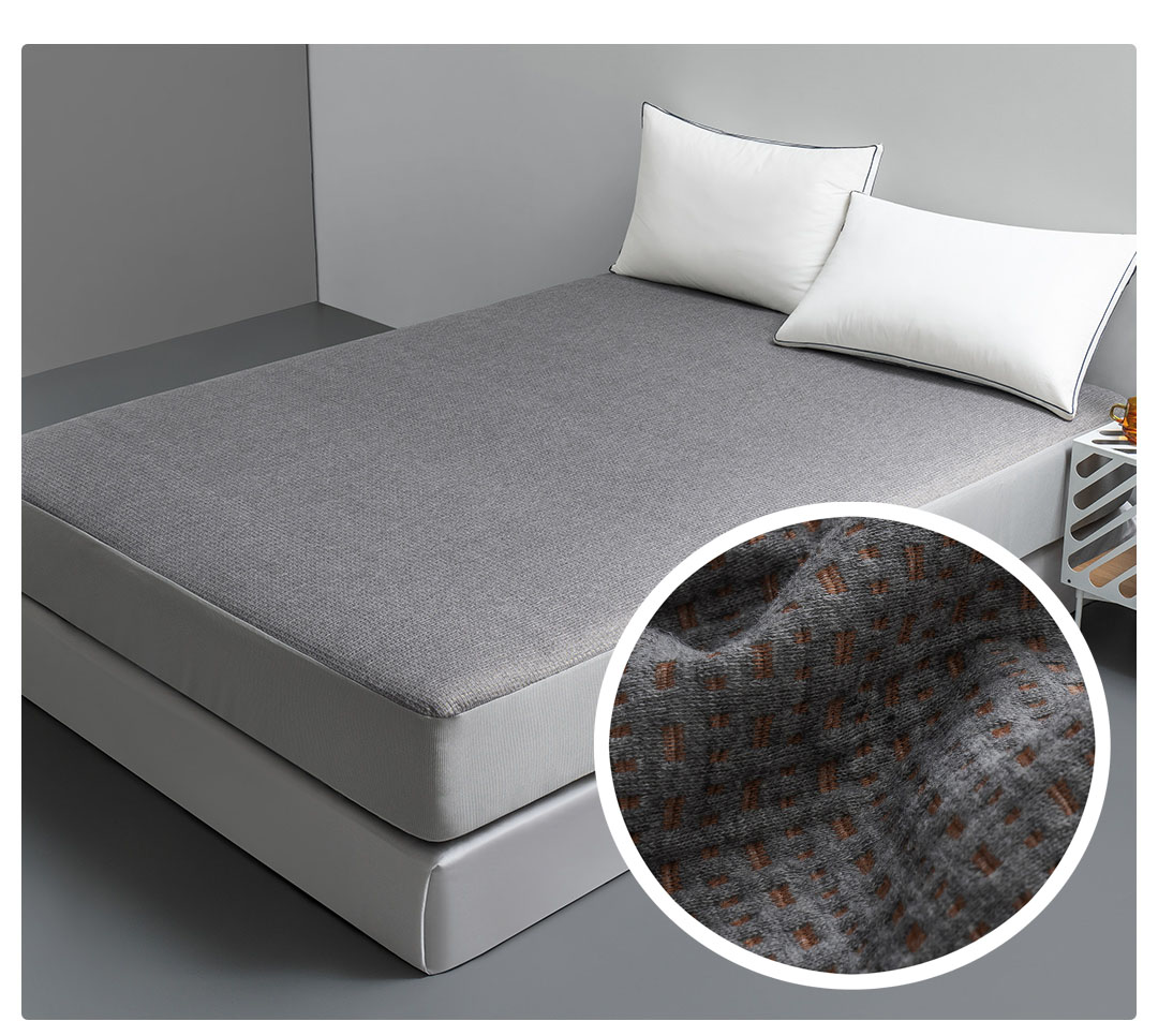 anti-bacteria copper jacquard waterproof mattress protector copper air layer copper sandwich