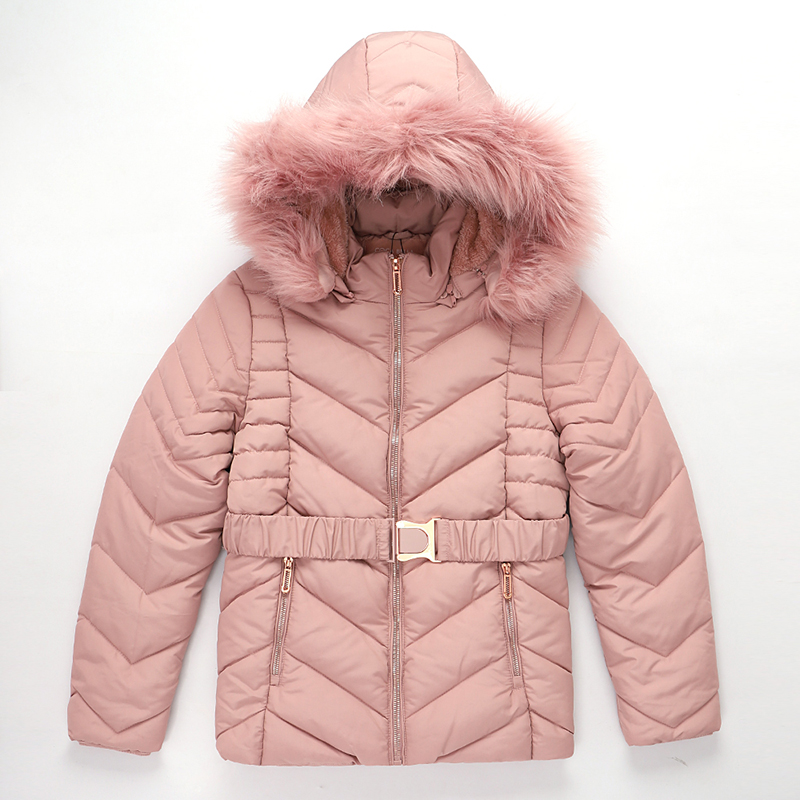 Lady's padding jacket with hood