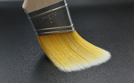 Yellow paint brush
