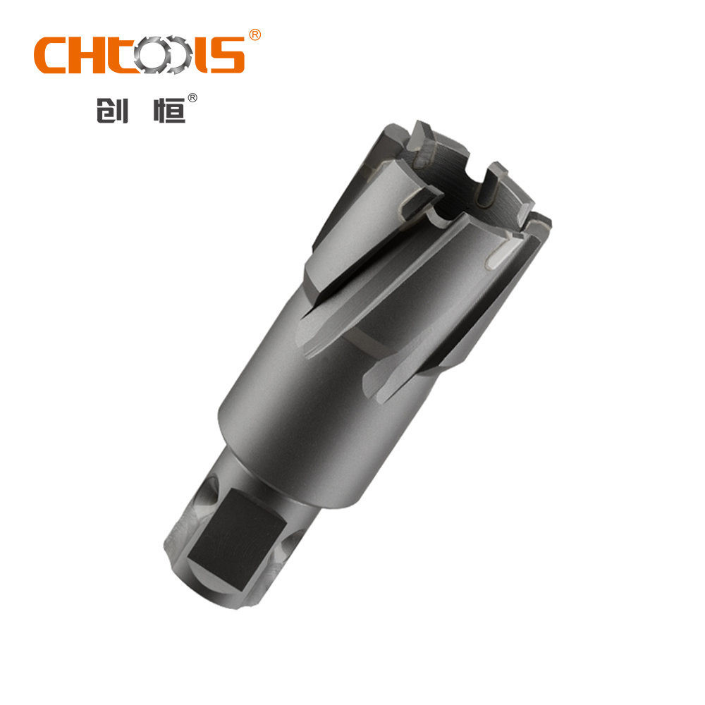 CHTOOLS Carbide tipped annular cutter (core drill) with universal shank for steel drilling