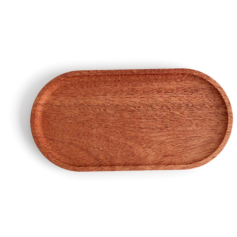 Wood serving plate