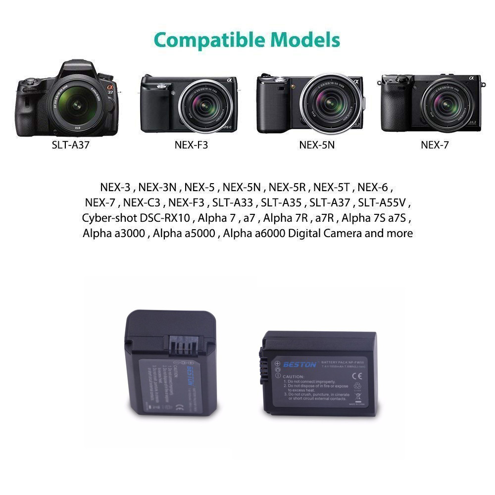 NP-FW50数码相机电池及充电器套装