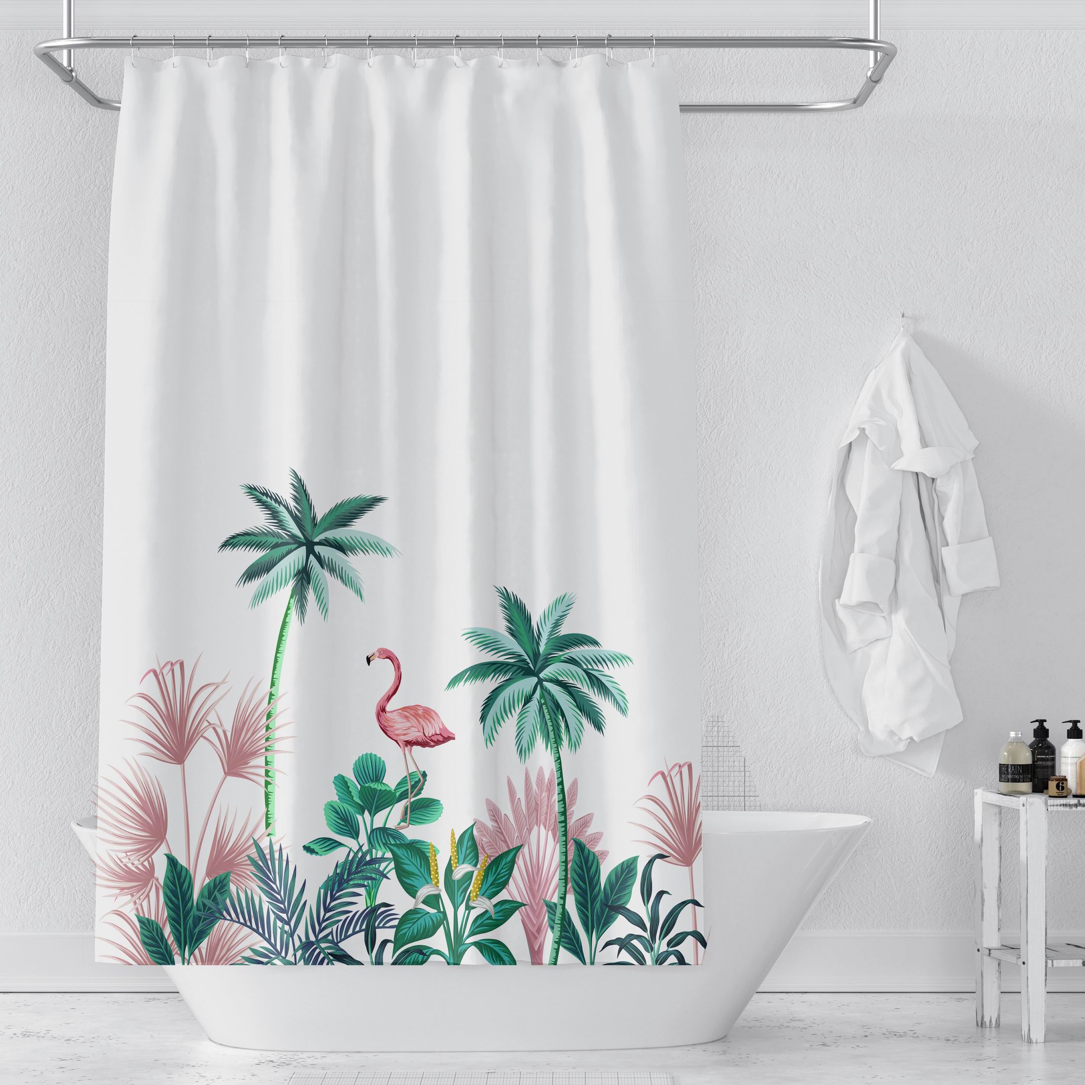 Polyester Microfiber Printing Shower Curtain/Manufacturer