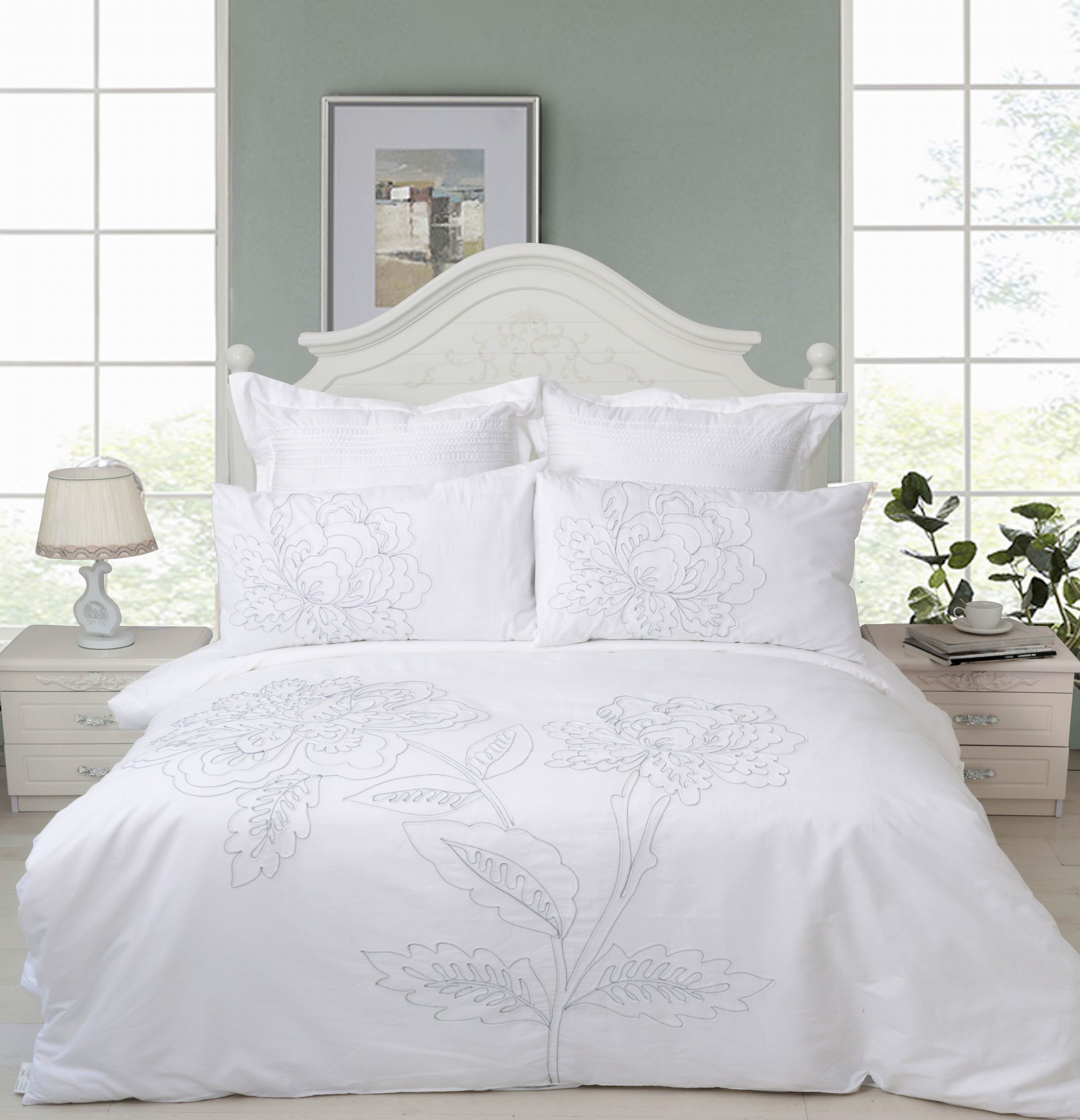 3pc Cotton Embroidered Duvet Cover Set/Manufacturer
