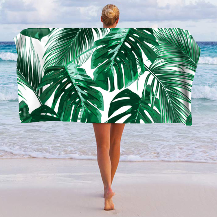 microfiber suede quick dry printing beach towel