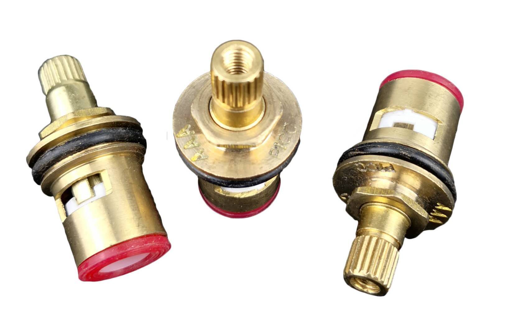 Durable 35mm single seal red circle faucet ceramic disc cartridge valve core with temperature control