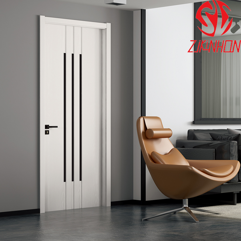 factory interior Mdf Pvc wooden single main door design