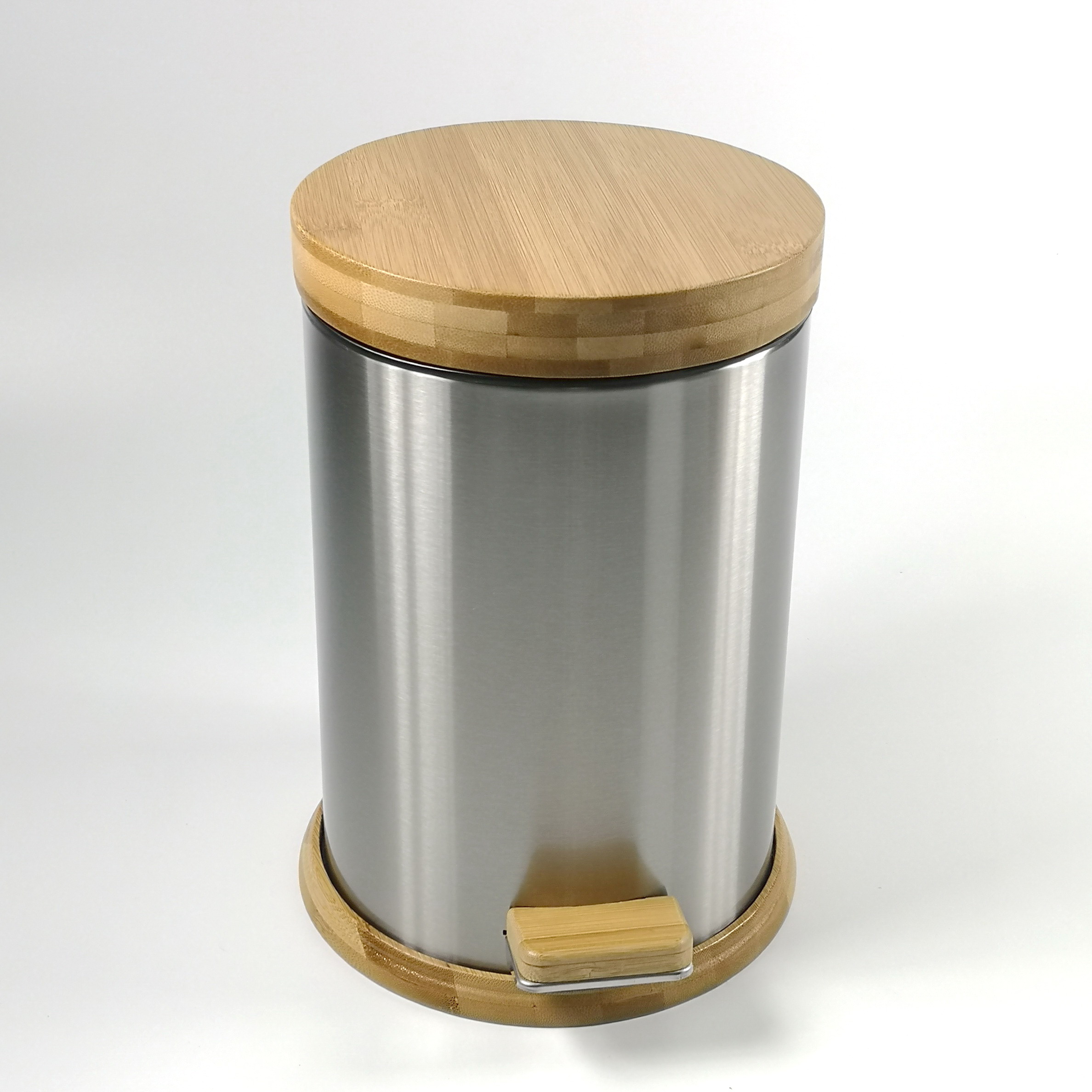 3L Bamboo pedal bin
