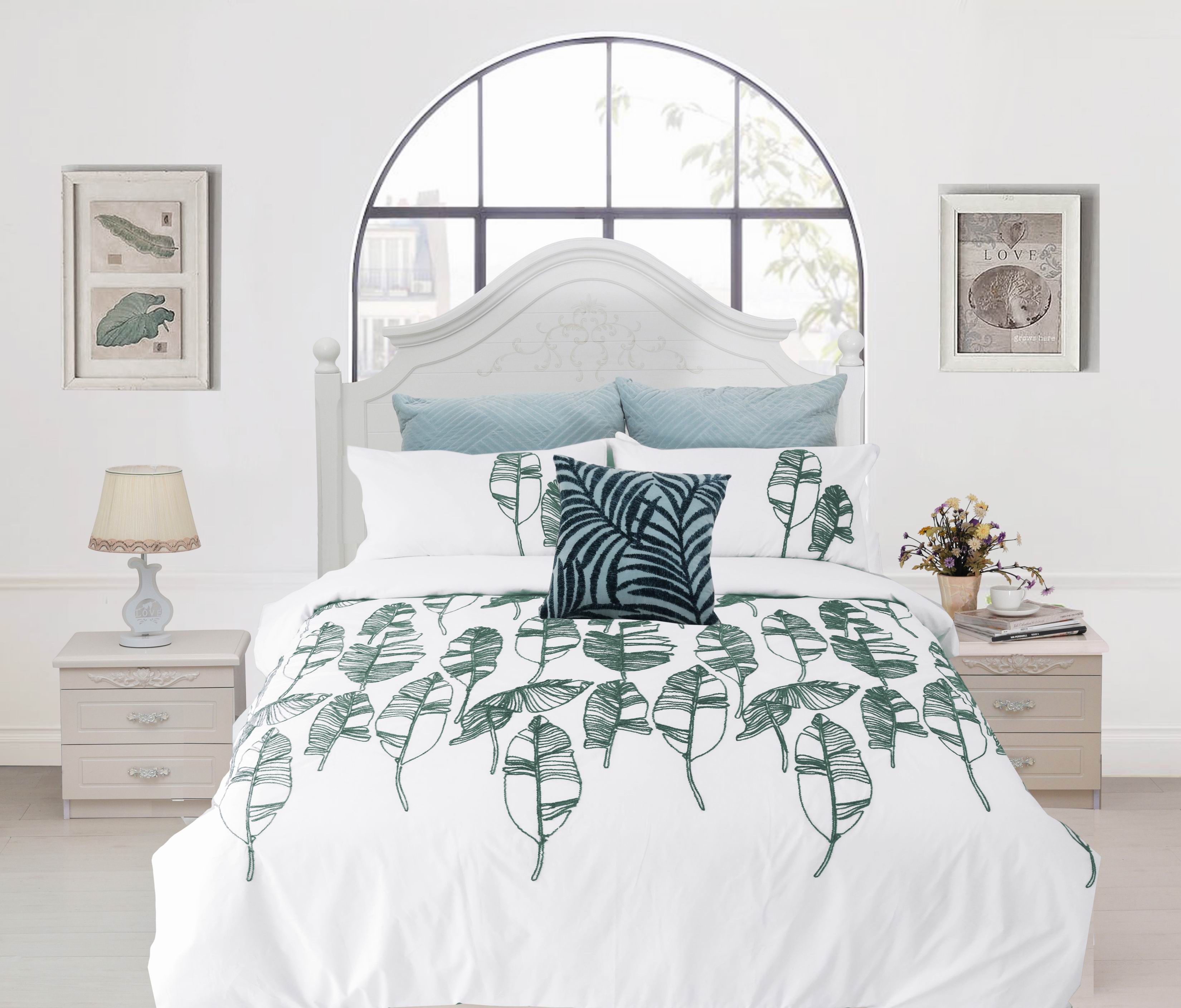 3pc Cotton Embroidered Comforter Set/Manufacturer