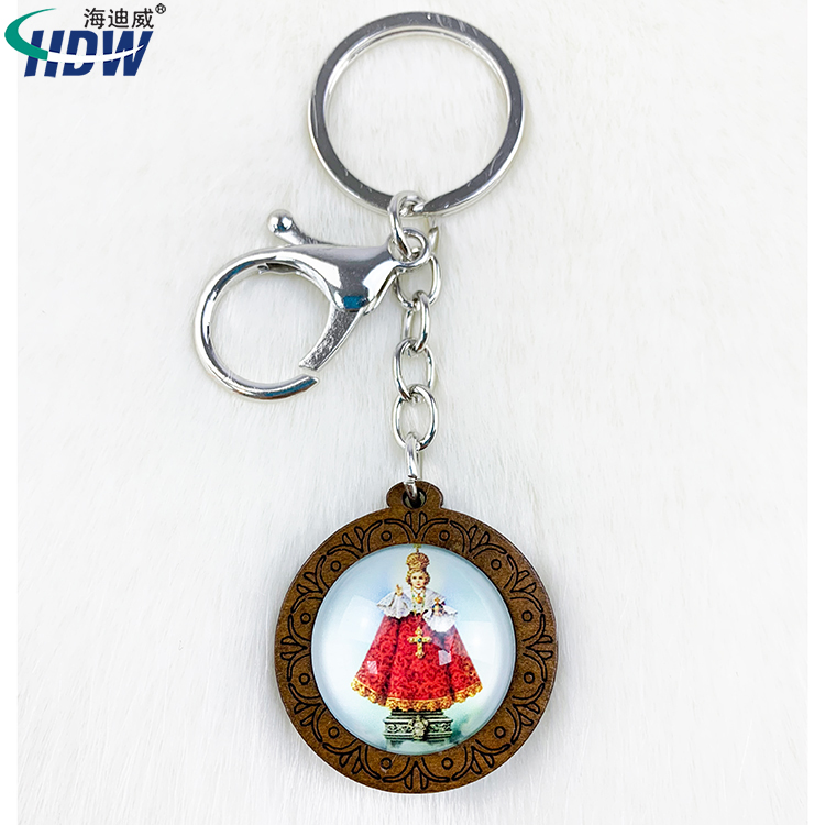 Hot Sale High Quality New Design Religious Souvenirs Wood Key Chain