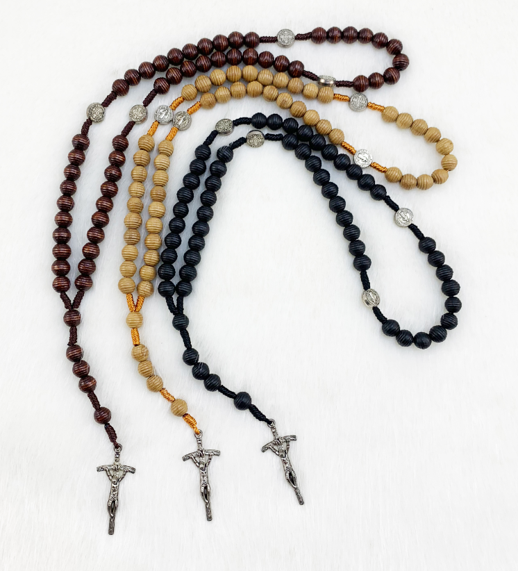 Factory Supplier Fashional Hot popular Latest Design High Quality Christian Religious Wood Beads Rosary