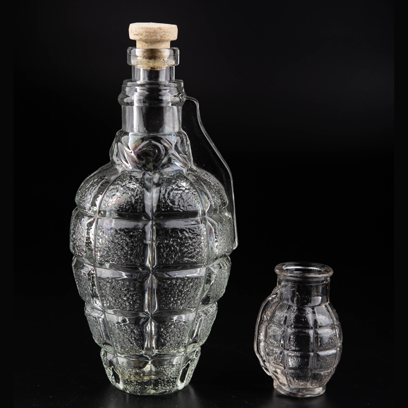grenade Bottle ,wine glass