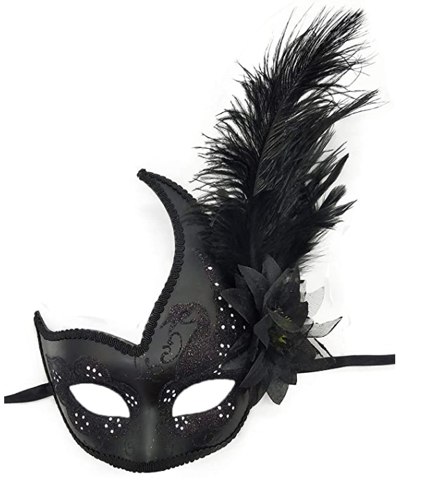 Costume Mask Feather Masquerade Mask Halloween Mardi Gras Cosplay Party Masque