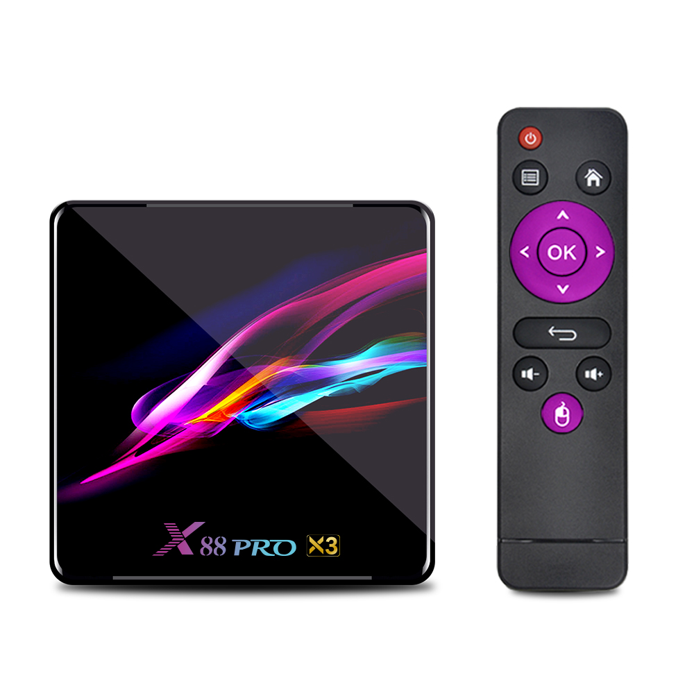X88 PRO TV BOX Android 9.0 Amlogic S905X3 Quad Core 4GB 64GB 2.4G&5G Wifi BT 1000M 8K Set top box Smart Media player