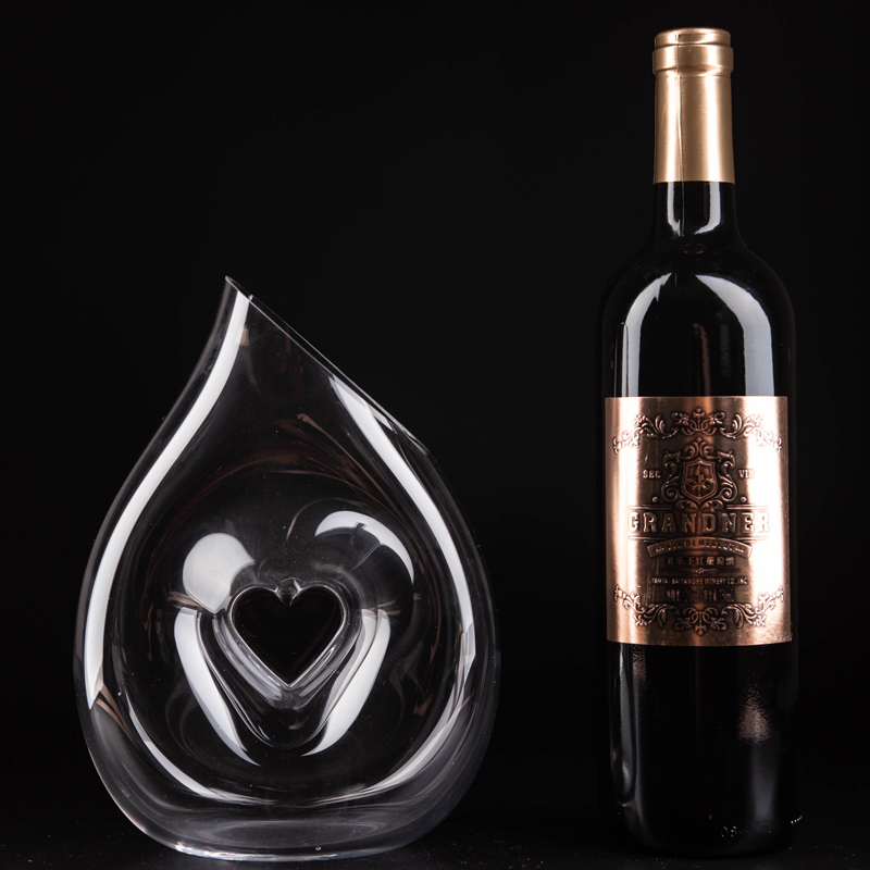 Wine Decanter, Lead-free Crystal Glass Decanter, Gift for Valentine's Day