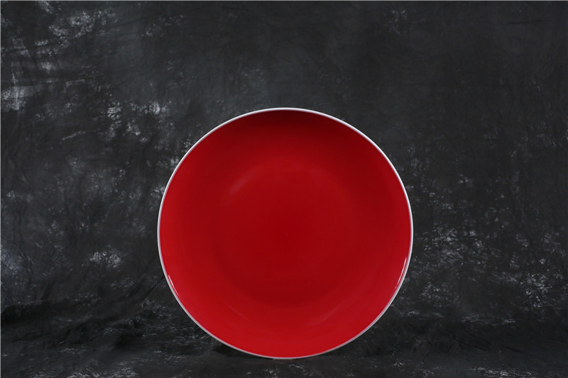 Color Glaze Porcelain Dinner Plate
