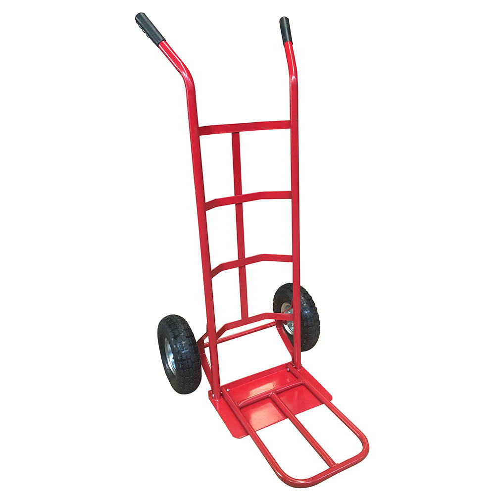 Capacity 150kgs Handle Extendable Toeplate Steel Hand Trolly