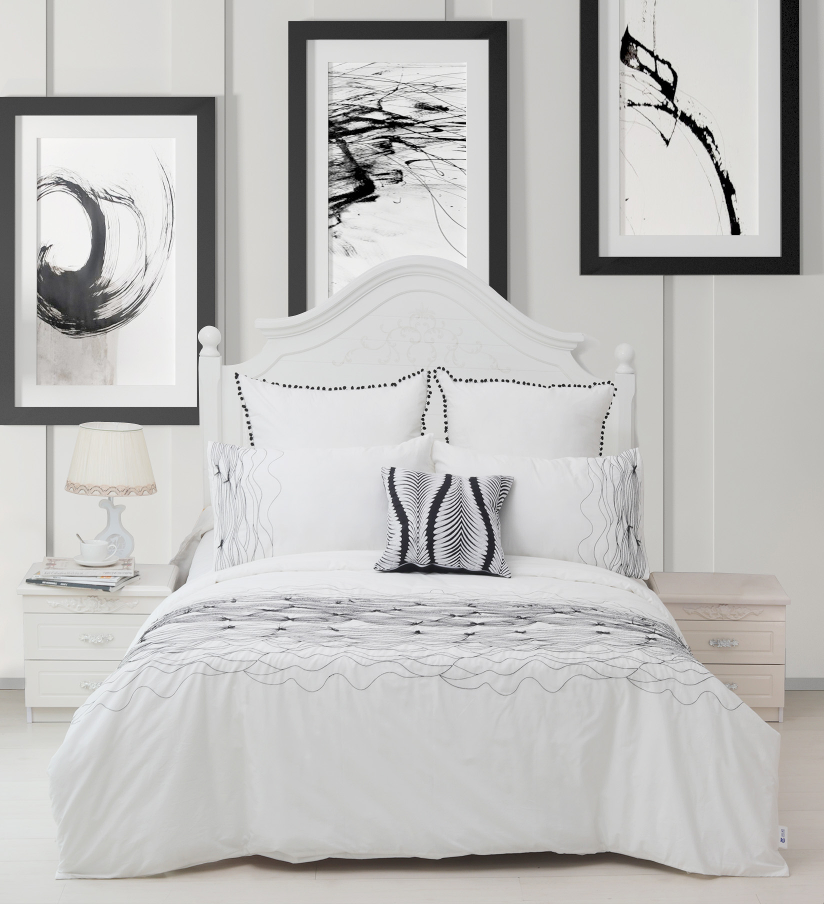 3pc Cotton Embroidered Duvet Cover Set/Manufacturer