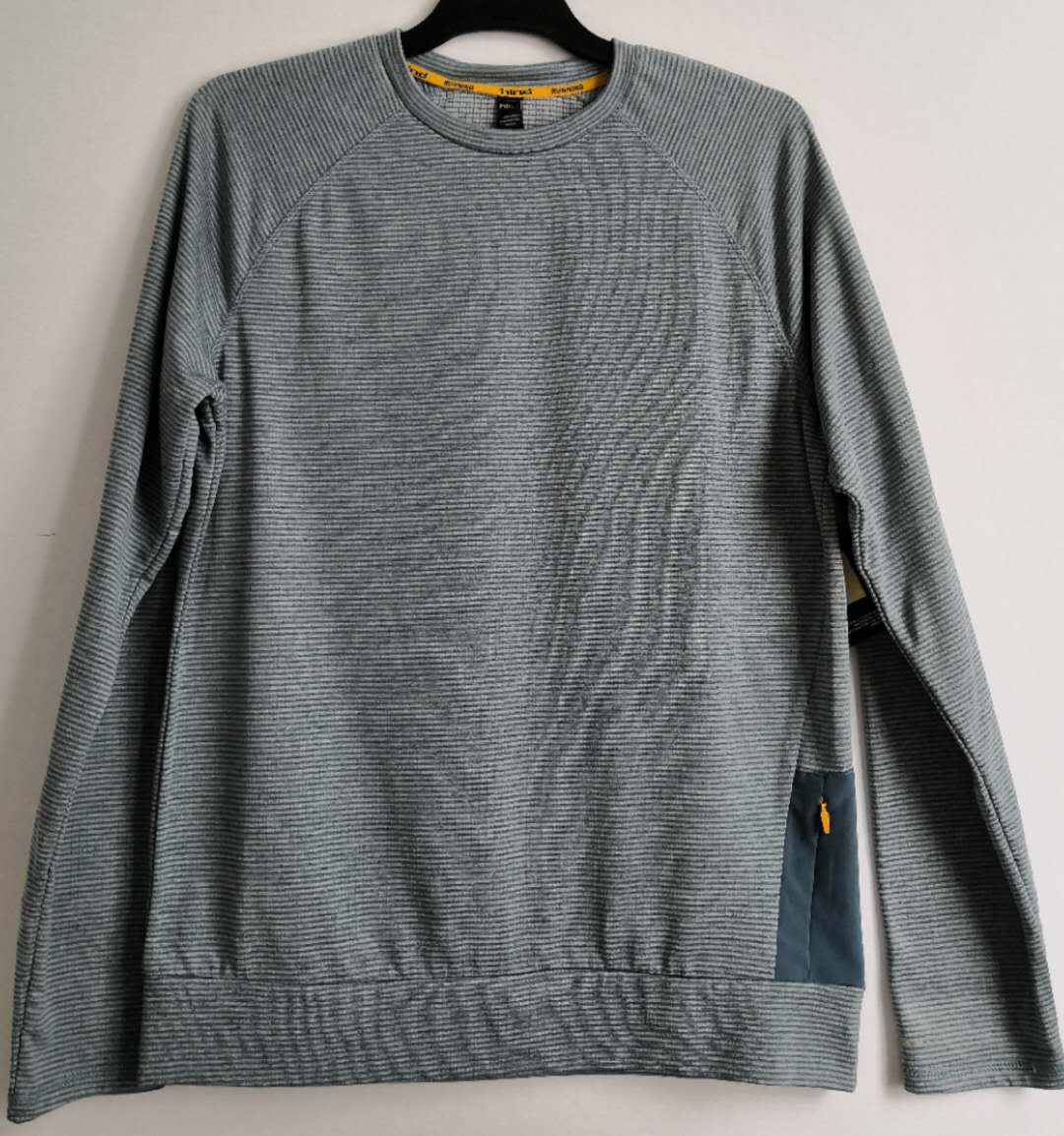 Mens Crewneck With Side Woven Pocket