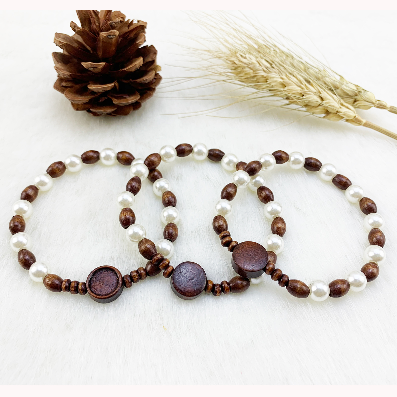 Factory Supplier Fashional Hot popular Latest Design High Quality Christian Religious Wood Bead Rosary Bracelet