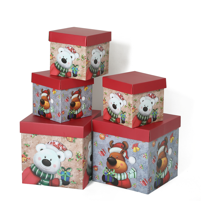Merry Christmas and Happy New Year Corrugated Gift Paper Box