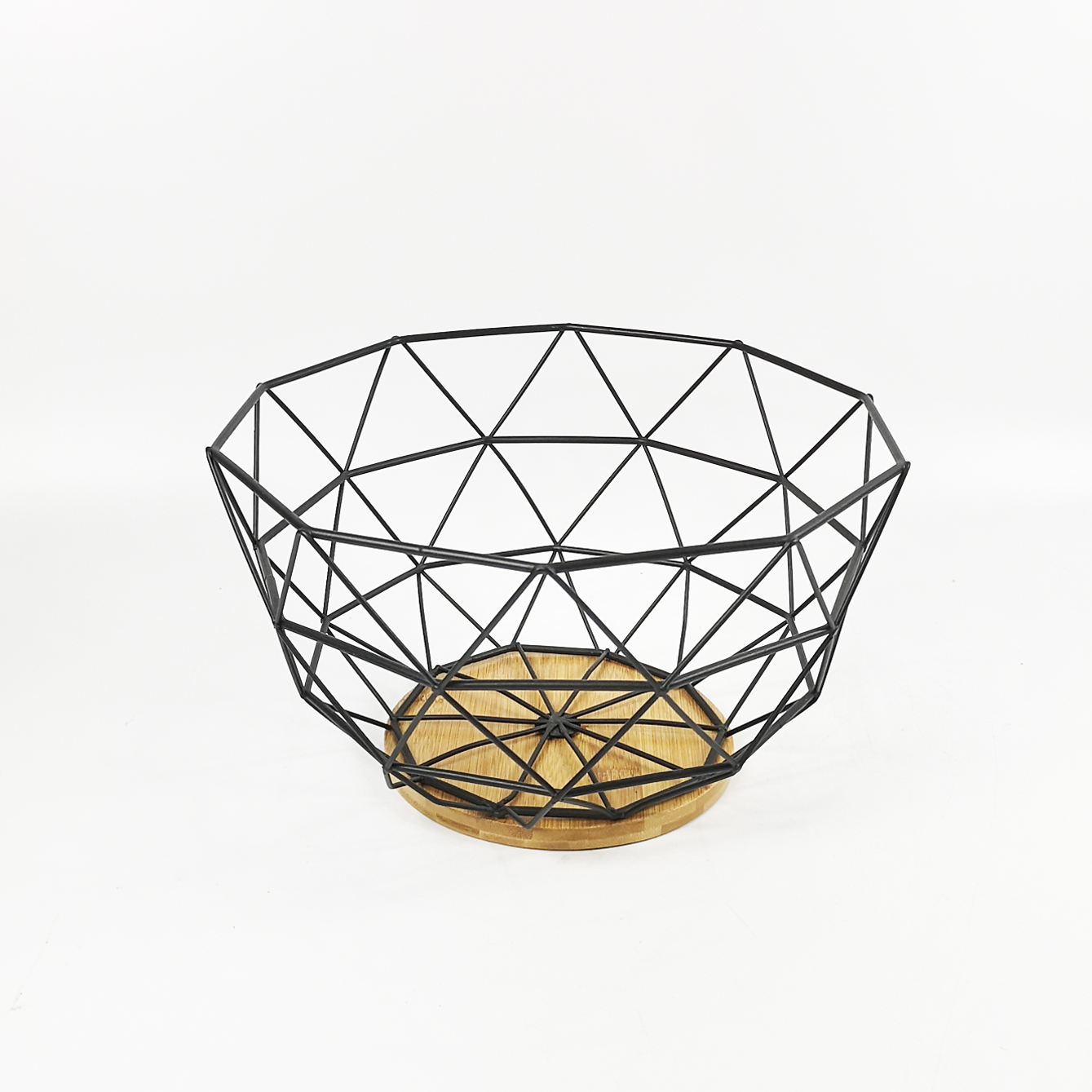 fruit basket with bamboo base